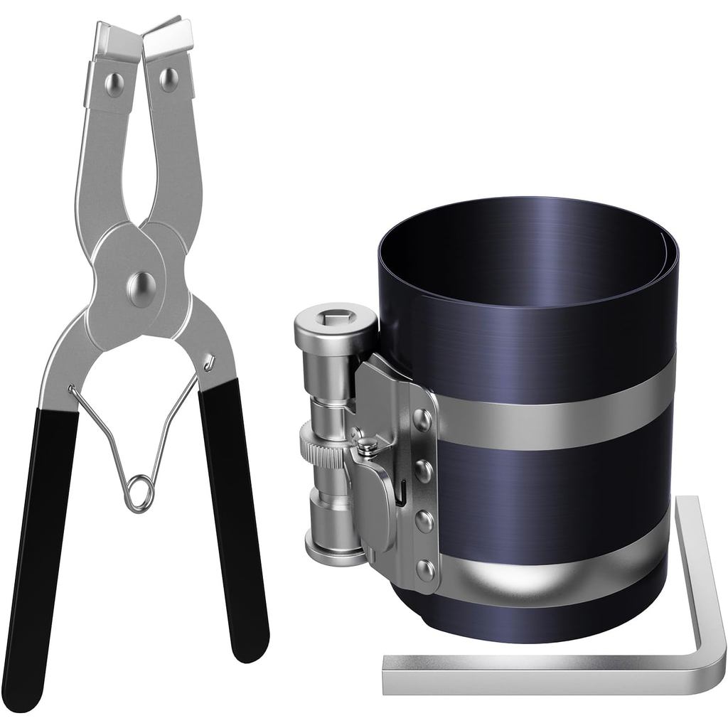 Công cụ nén vòng piston Moker, Bộ tháo vòng piston động cơ ô tô, Kích thước có thể điều chỉnh từ 2-1