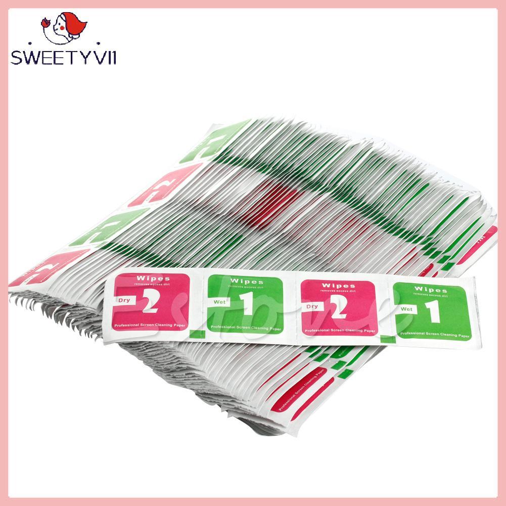 400xCamera Lens Phone LCD Screen Dust Removal Dry Wet Cleaning Cloth Paper Wipes
