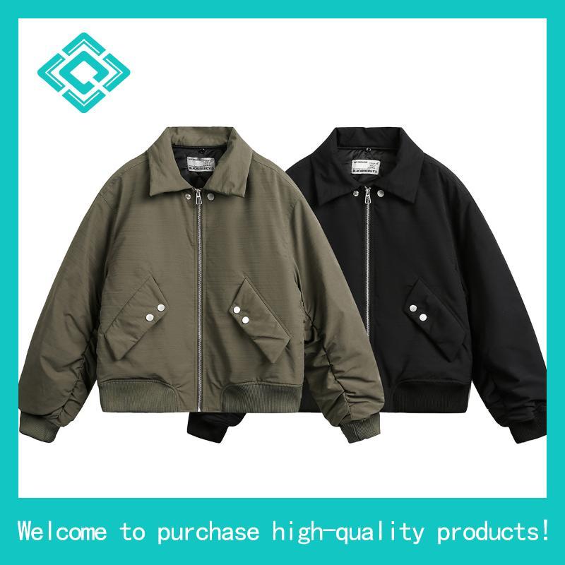 Bad Choices | Áo Bomber boxy STUD BUTTON vải kaki lót dù