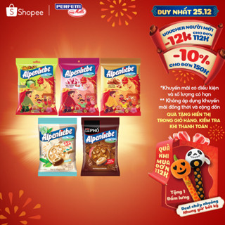  COMBO Kẹo cứng Alpenliebe đậm vị sữa béo hương Caramel Dâu sữa Trà sữa và kẹo cứng có nhân Xoài muối ớt 