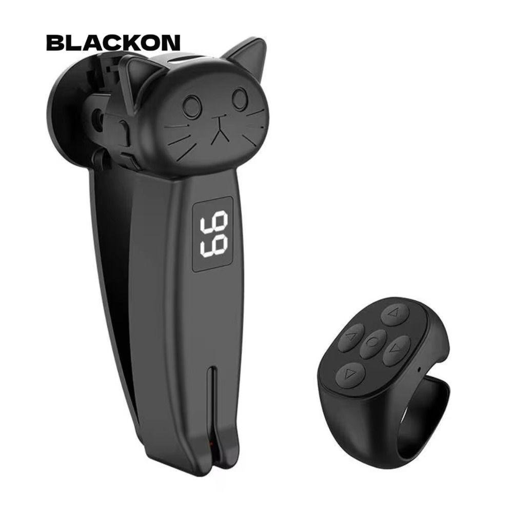 BLACKON Electric Auto Page Turner, Thiết bị bấm ngón tay ABS tương thích Bluetooth, Tắt tiếng Mini Q