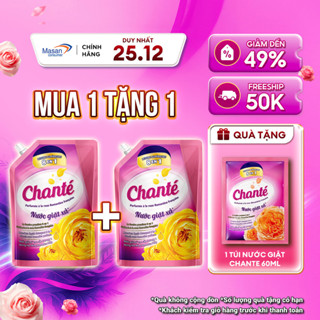   Độc quyền online  Combo 2 Túi Nước giặt xả  cao cấp 8 trong 1 Chanté Eden túi x 3.05kg 