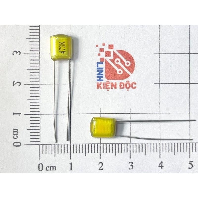 [Combo 5 chiếc] Tụ điện Film polyester 47nF 473 473J 473K 7.5mm