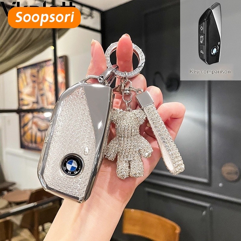 Dành Cho Xe BMW TPU Từ Xa Chìa Khóa Móc Khóa Bảo Vệ Cho Xe BMW M60 / iX1 / iX2 / iX3 / XM / i4 / i5 