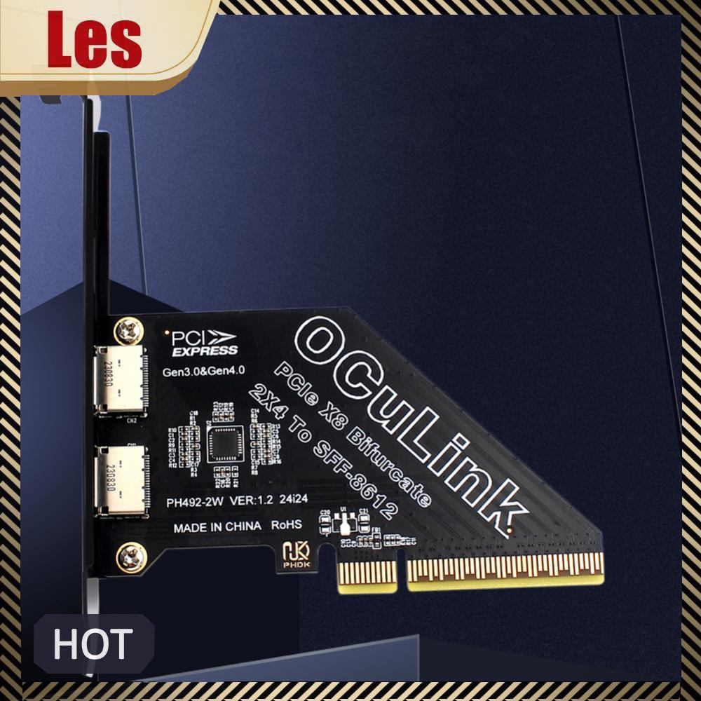 PCIeX8 Sang 2 Cổng Oculink SFF 8611 8612 Chuyển Đổi Thẻ PCIe 4.0 PCIE Bên Ngoài Oculink Adapter Cho 