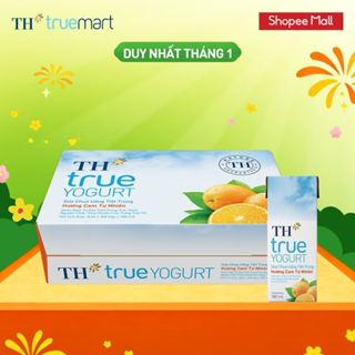  Thùng Sữa Chua Uống Tiệt Trùng TH True Yogurt milk Hương Cam 180ml  48 Hộp  