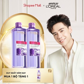  Bộ 2 nước tẩy trang cấp ẩm căng mịn da L'oreal Paris Hyaluronic Acid 400ml x 2 