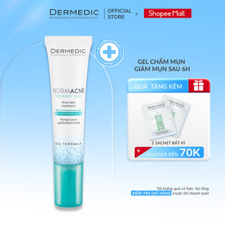  Gel Chấm Mụn Giảm Sưng Viêm 6H Dermedic NORMACNE Therapy H2O2 Acne Spot Treatment 15ml 