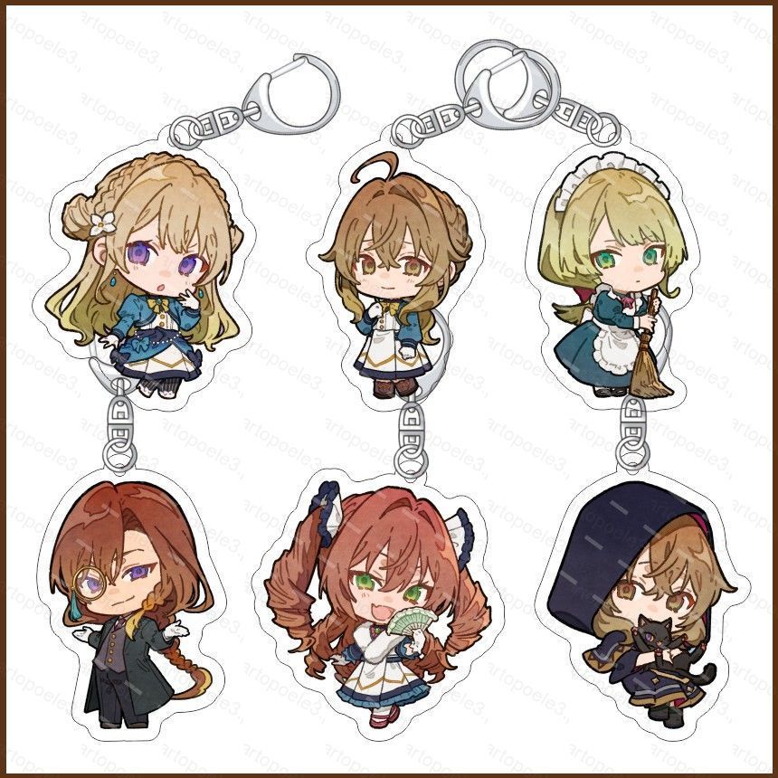 ST3 Im Lặng Phù Thủy Chinmoku no Majo no Kakushigoto Acrylic Móc Khóa Monica Everett Mặt Dây Chuyền 