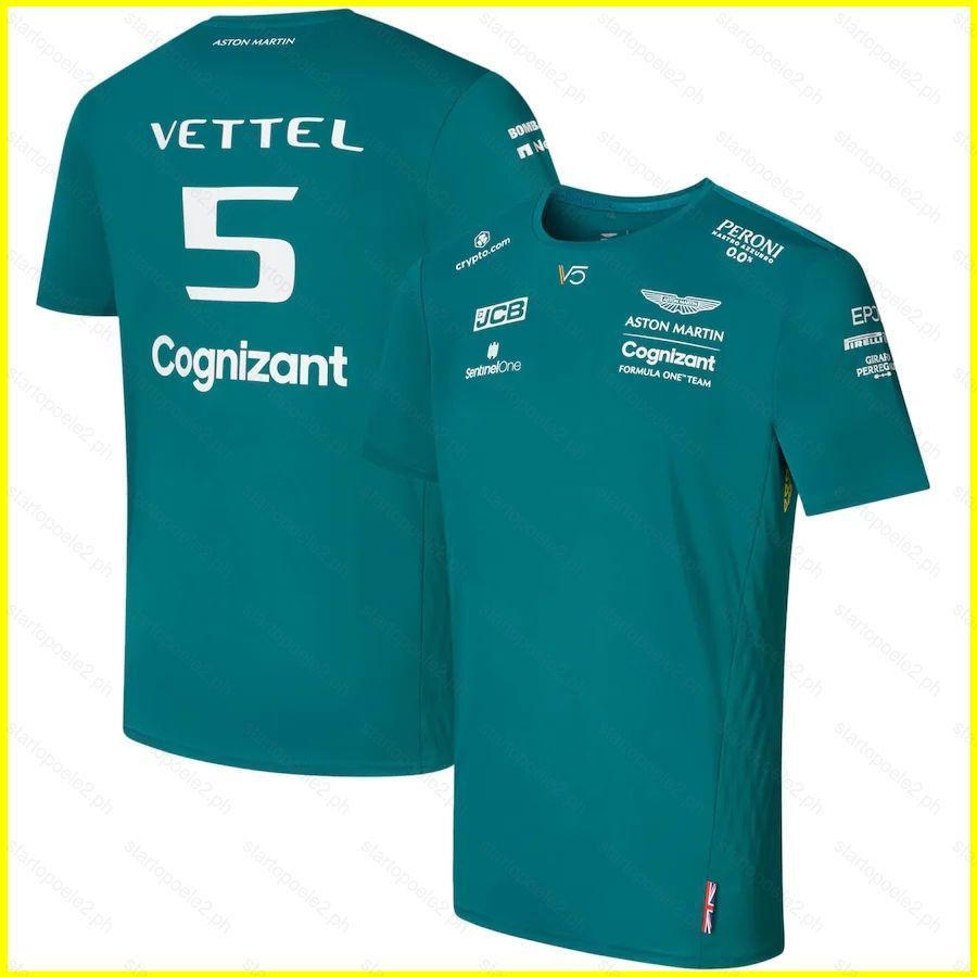 Áo sơ mi thể thao ASTON MARTIN Cognizant F1 Sebastian Vettel, phù hợp ngày thường, có sẵn kích thước