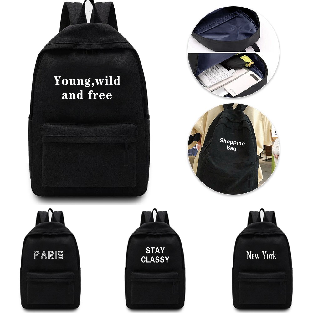 Student backpack Lightweight small shopping backpack Laptop bag Casual Large capacity double-shoulde