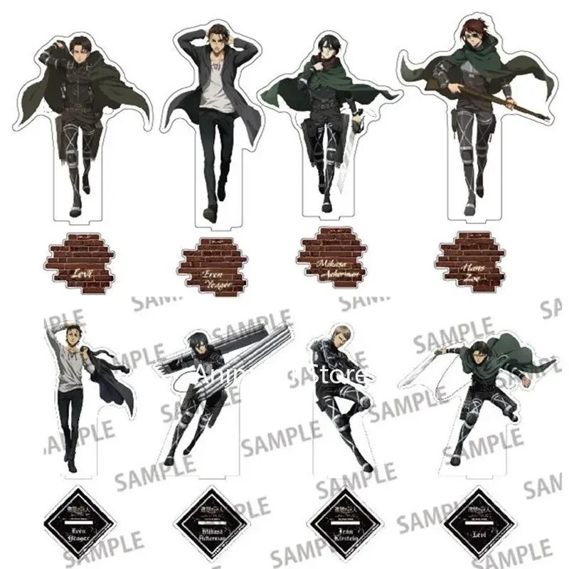 Standee Anime Attack on Titan AOT Mô Hình Mica Trang Trí Bàn Học Eren Levi Mikasa Hange Jean Armin Q