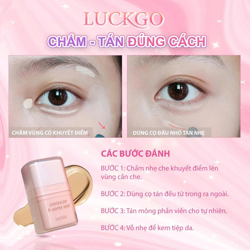 LUCKGO Kem Che Khuyết Điểm Bơ Vàng  Siêu Che Phủ - Chăm Sóc Da Hiệu Quả | BigBuy360 - bigbuy360.vn