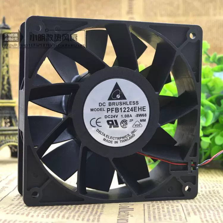 Quạt làm mát biến tần gió cao Delta PFB1224EHE 12CM 12038 24V 1.08A