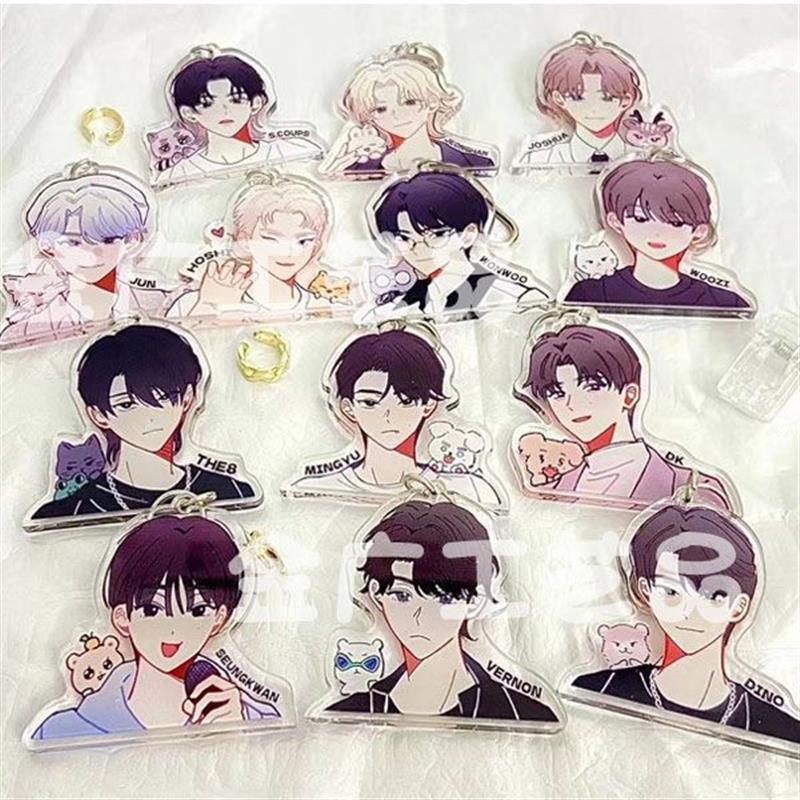 Seventeen Lee Ji-hoon Soon-rong Jeong-hwe Hwe-hwe Kwan Choi Seung-chun Min-chwe Lee Chan Móc khóa Ac
