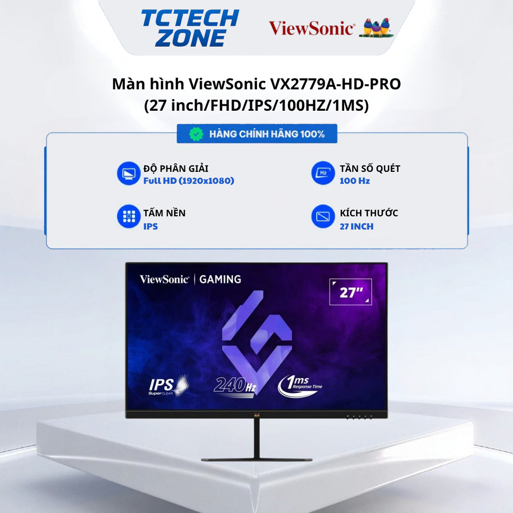 Màn hình chơi game Viewsonic 27inch VX2779A-HD-PRO 240Hz Chính Hãng 100%