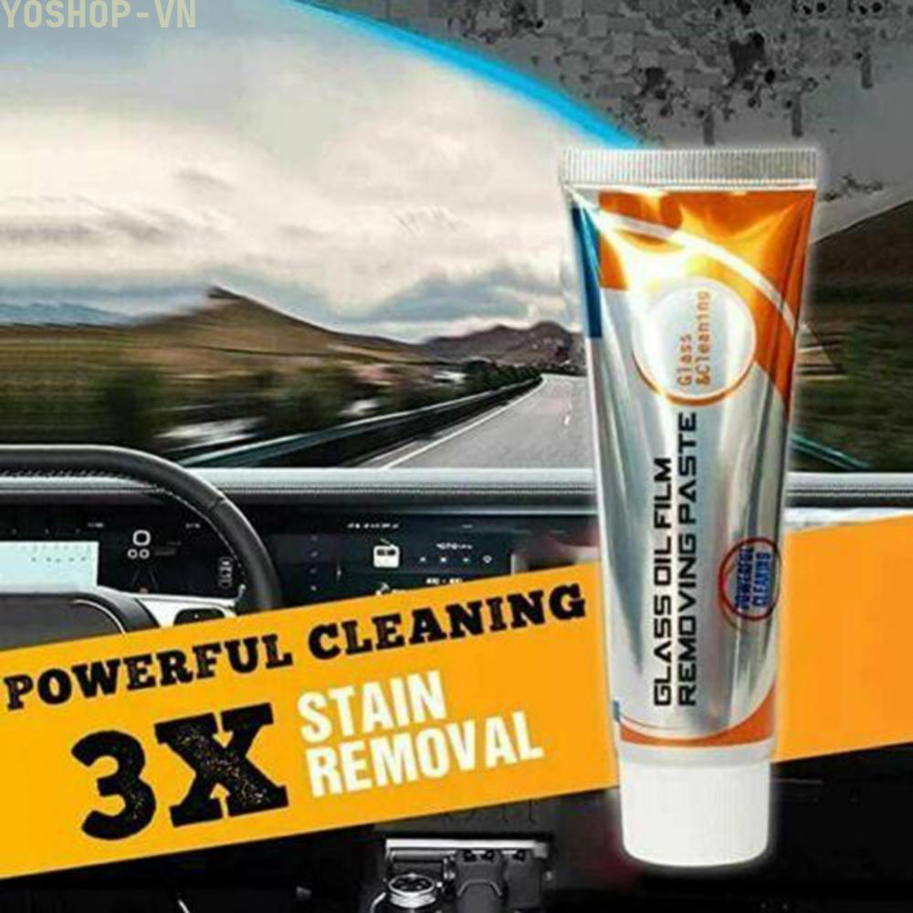 [Ysp]1pc Sponge Car Windshield 50ML Car Windshield Cleaner Heavy Dirt Cleaning Cream