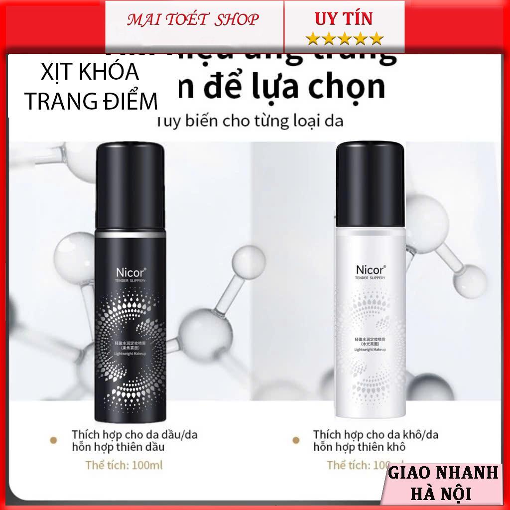 Xịt Khóa Cố Định Trang Điểm Xịt Khoá Makeup Nicor 100ml Lâu Trôi Dưỡng Ẩm Kiềm Dầu | BigBuy360 - bigbuy360.vn