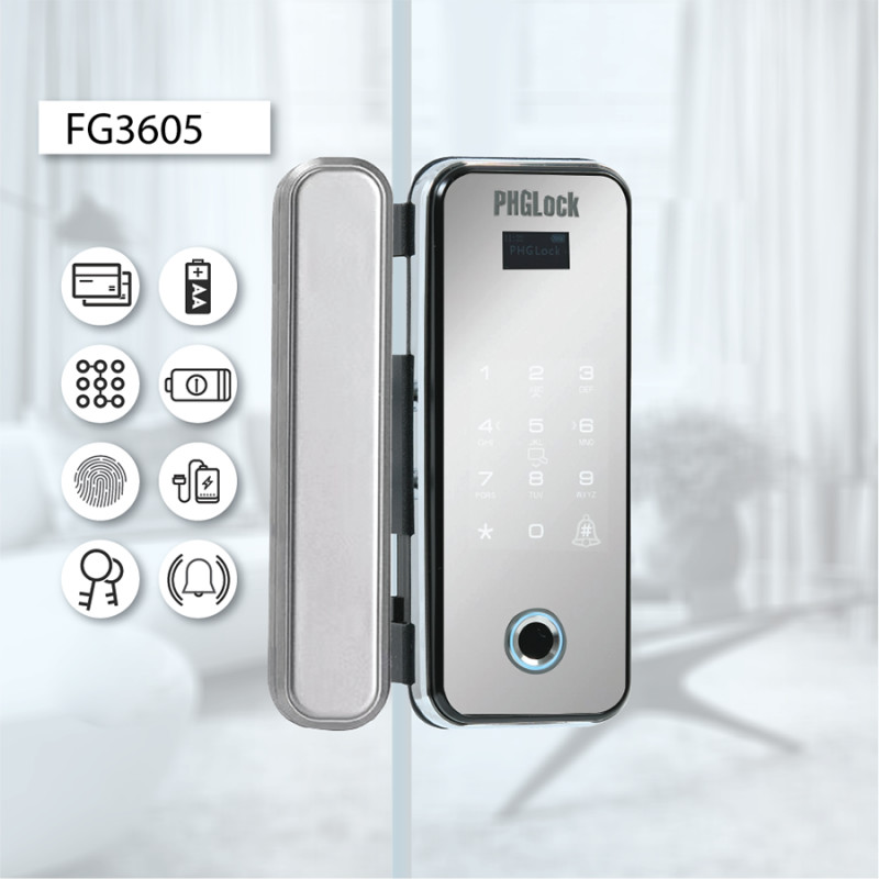 [Siêu Sale] [Chính hãng] Khóa cửa kính thông minh PHGlock FG3605 - MS
