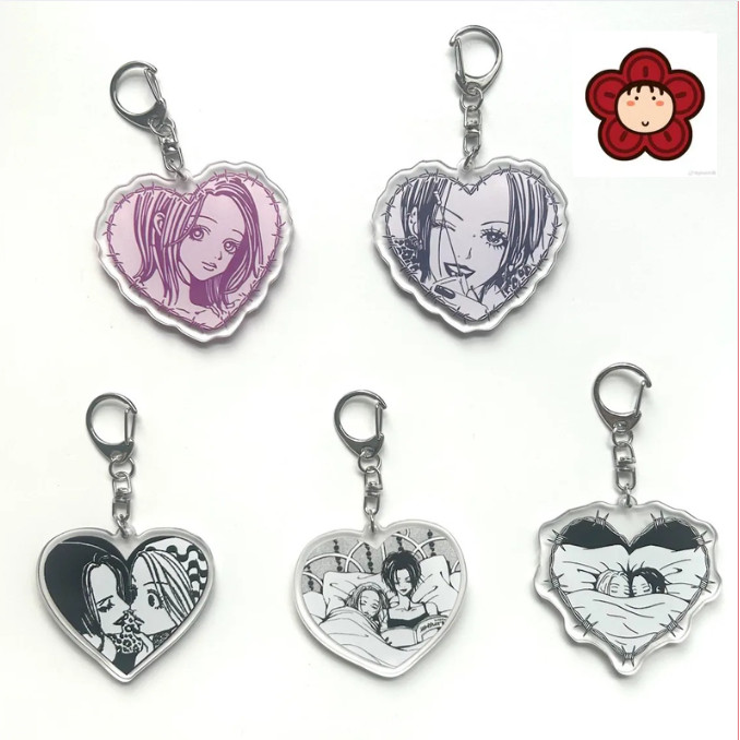 Móc khoá NANA Double Side Keychain, Nana Osaki, Nobuo Terashima, Nana Komatsu, Ren Honjo, Takumi Ich