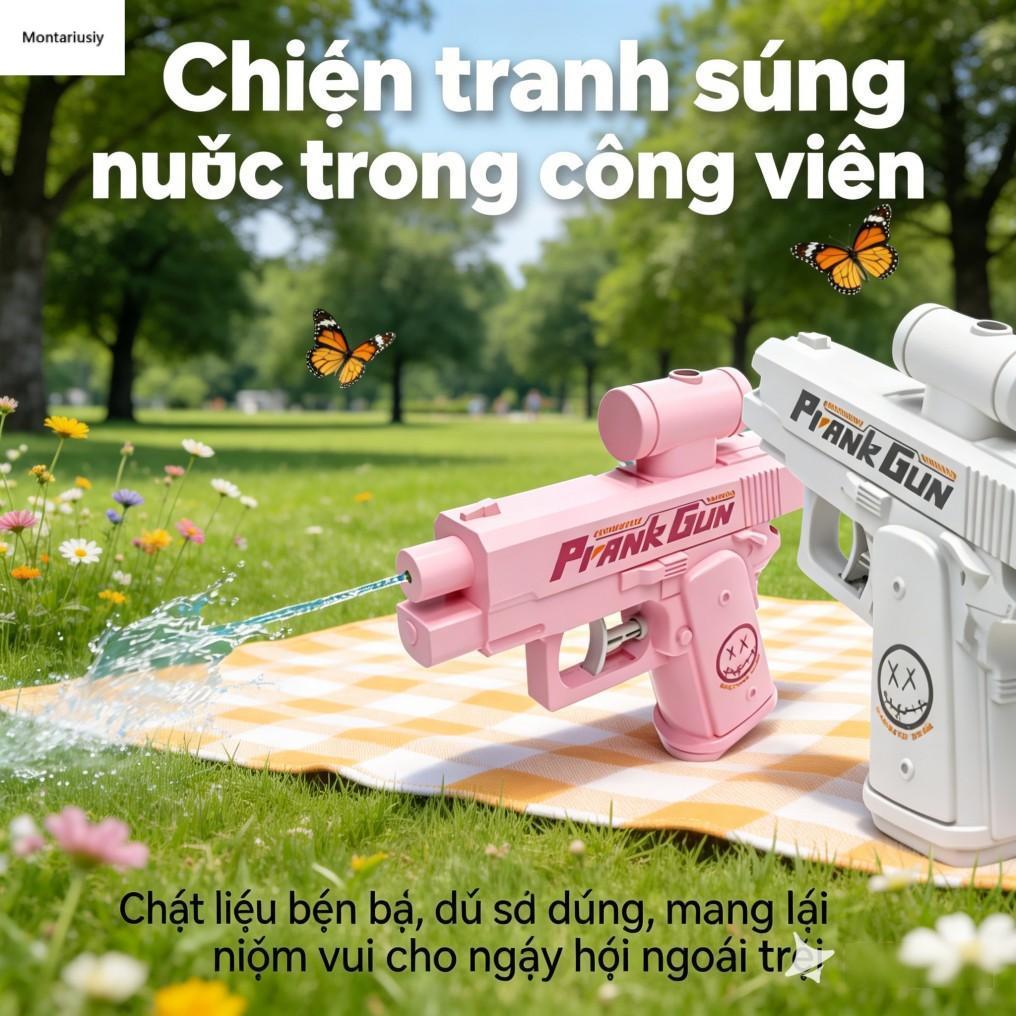 Đồ chơi súng phun nước hai chiều prank gun,đồ chơi mùa hè troll vui nhộn