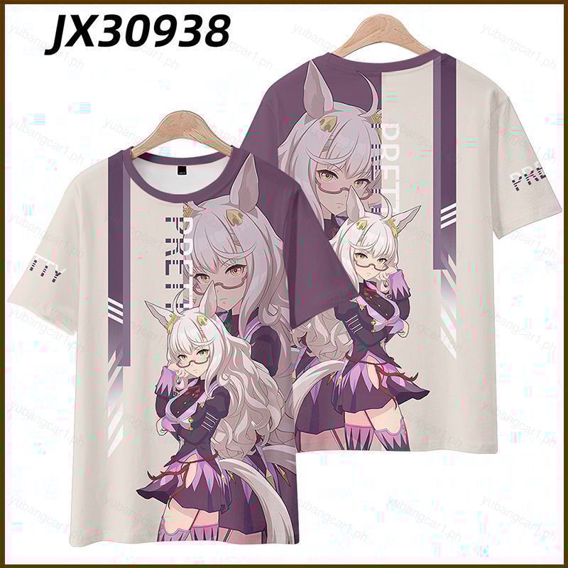Áo thun cosplay Uma Musume Pretty Derby Biwa Hayahide chất liệu 3D, phù hợp mùa hè