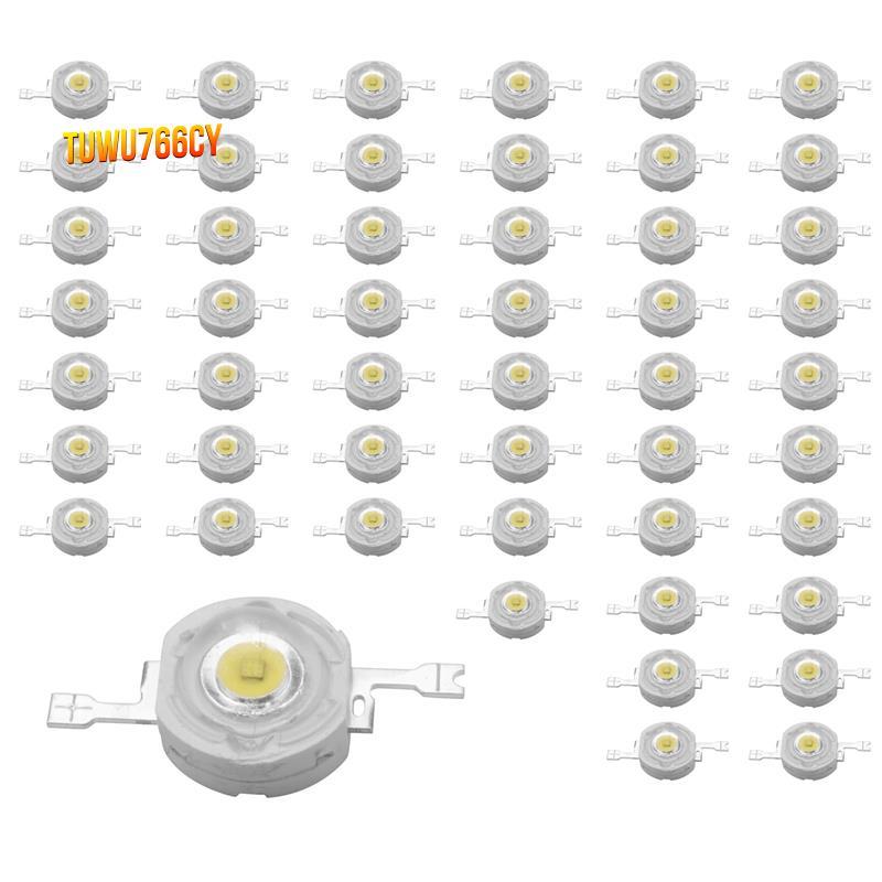 50 Chiếc 1W Diode Công Suất Cao Trắng Mát Hạt Led 1 Watt Chip Đèn 3V-3.4V
