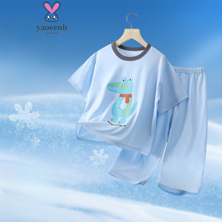【YAOEENH】90-160CM Bộ Đồ Ngủ Modal Trẻ Em Mùa Hè Bé Trai Bé Gái Phong Cách Mỏng Thoáng Khí Quần Ngắn Tay Hoạt Hình Điều Hòa Không Khí Quần Áo Gia Đình Hàng Có Sẵn Vận Chuyển Nhanh