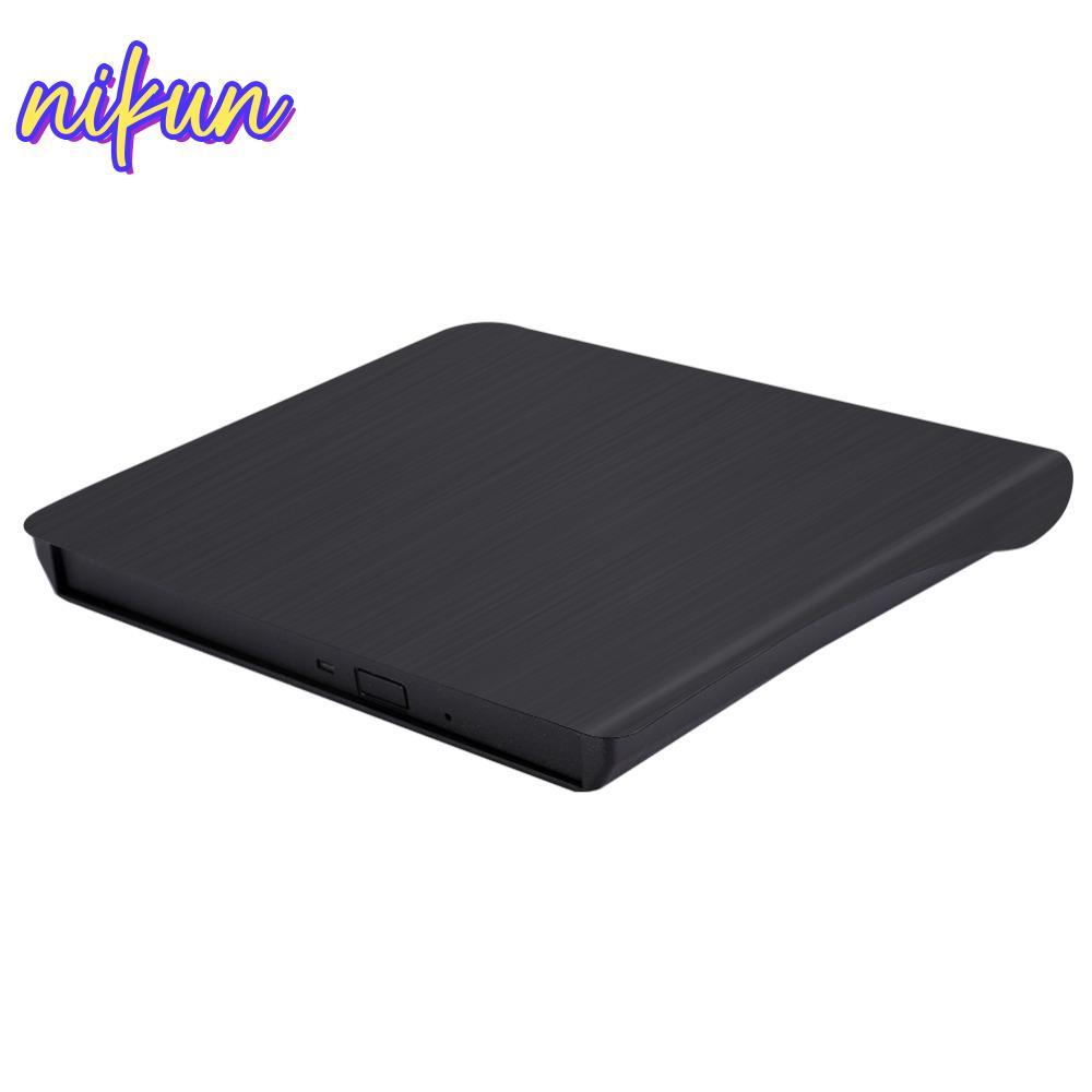 Ổ đĩa DVD CD ngoài NIKUN, Vỏ ổ đĩa DVD cắm và chạy 9,5mm, Ổ đĩa quang gắn ngoài USB đen 3.0 Ổ đĩa DV