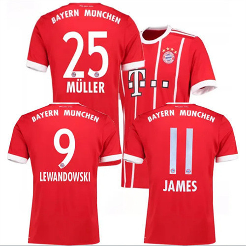 S-XXL 17 18 Bayern Munich Retro Jerseys 2017 2018 Áo thể thao nam sân nhà