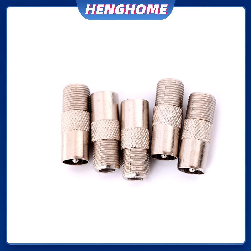 HENGHOME 5 Chiếc Loại F Nữ Cắm Vào RF Coax Trên Không Nam Adapter Tivi Convert HENGHOME