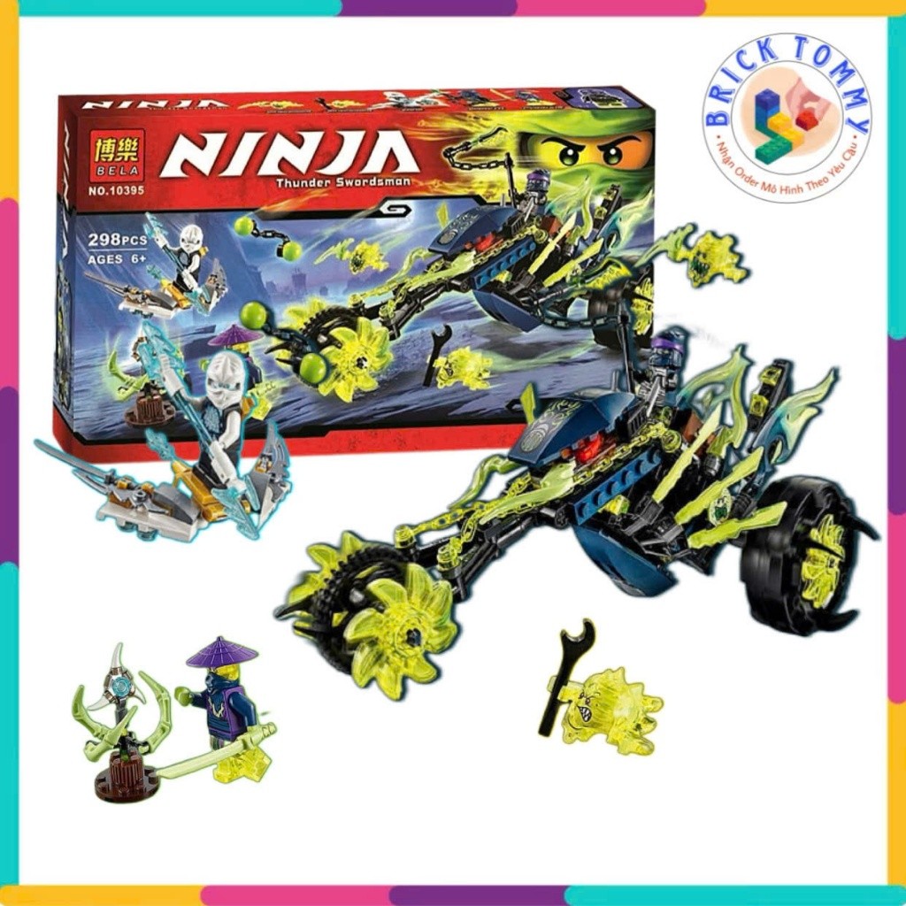 ( Giao ngẫu nhiên ) Mô hình đồ chơi Ninjago siêu xe xiềng xích season 5 10395 | 298 chi tiết