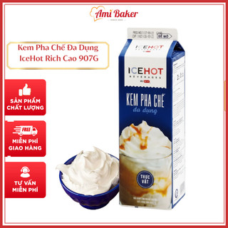 (Hỏa Tốc) Kem Béo Thực Vật Topping Base Rich's Cao 907g, Chuyên Pha Chế, Làm Bánh Đa Dạng