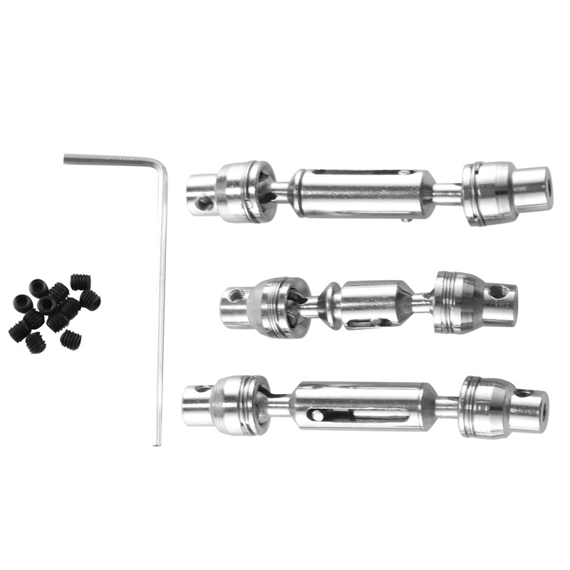 3 Trục Truyền Động Kim Loại CVD Cho WPL B16 B36 JJRC Q60 Q63 Q64 MN77 FY004 6WD 1 / 16 RC Xe Nâng Cấ