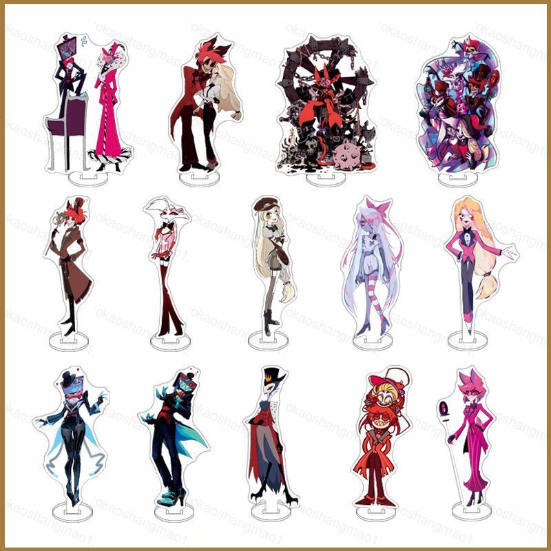 HK1 Hazbin Hotel Alastor Vaggie Hoạt Hình Acrylic Đứng Standee Anime Ngoại Vi KH1