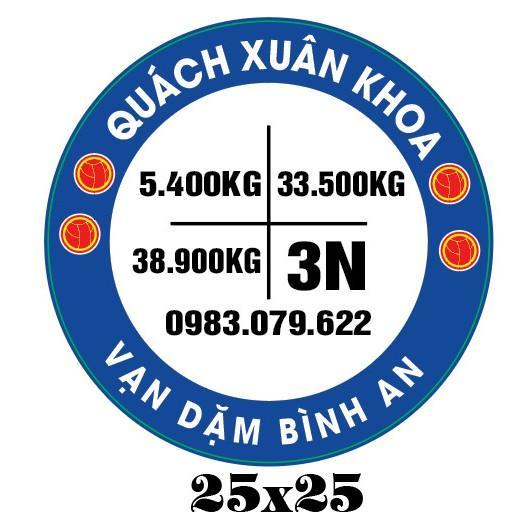 Tem logo tải trọng xe. Dán xe tải , xe khách. xe du lịch ... SL 1 đôi