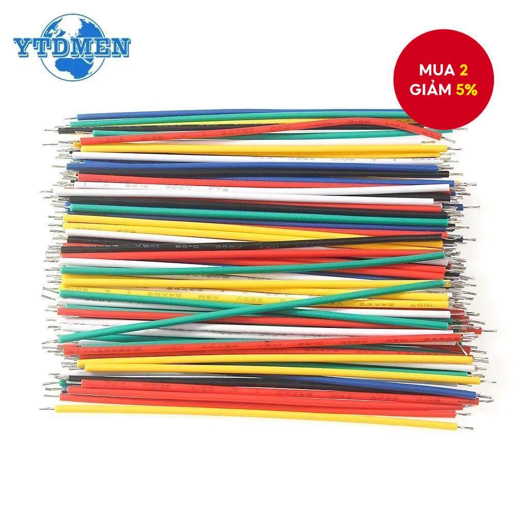 Bộ sản phẩm DIY 120PCS Dây nhảy 24AWG/26AWG 6 màu có lớp thiếc bọc, chất lượng cao, bảng mạch PCB.
