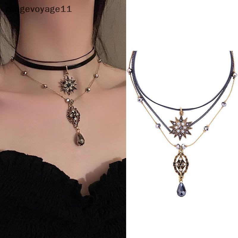 Dây chuyền bohemian nhiều lớp crystal, style bohemian, phù hợp làm quà tặng và trang sức thời trang