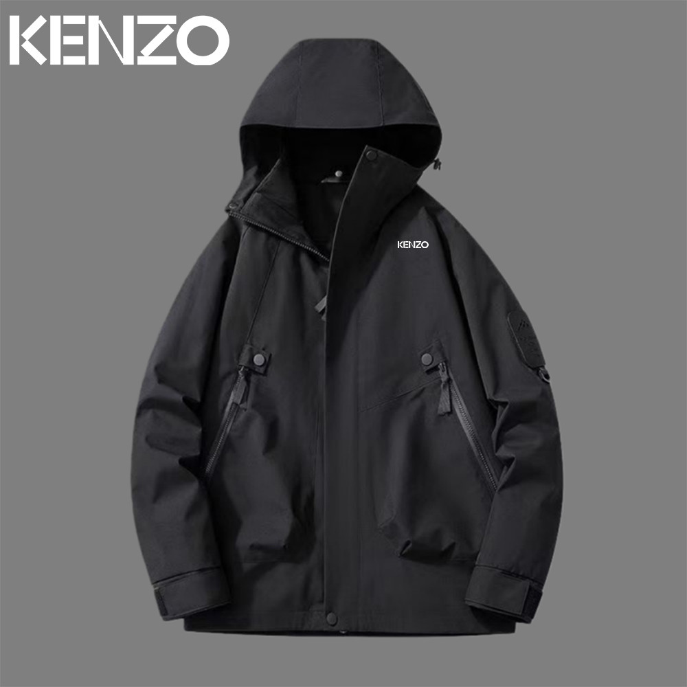 Kenzo Takada Thu Đông 2025 - Áo Khoác CottonSlim-Fit Nam Nữ, Chống Gió và Chống Nắng, Mũ Tháo Rời