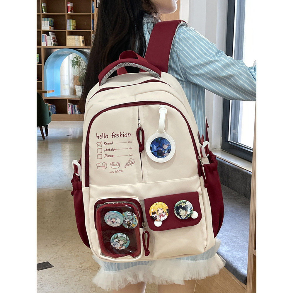 balo nữ mini cặp sách nữ Cặp sách dễ thương kiểu Nhật túi trong suốt nữ sinh cấp 2 học sinh tiểu học