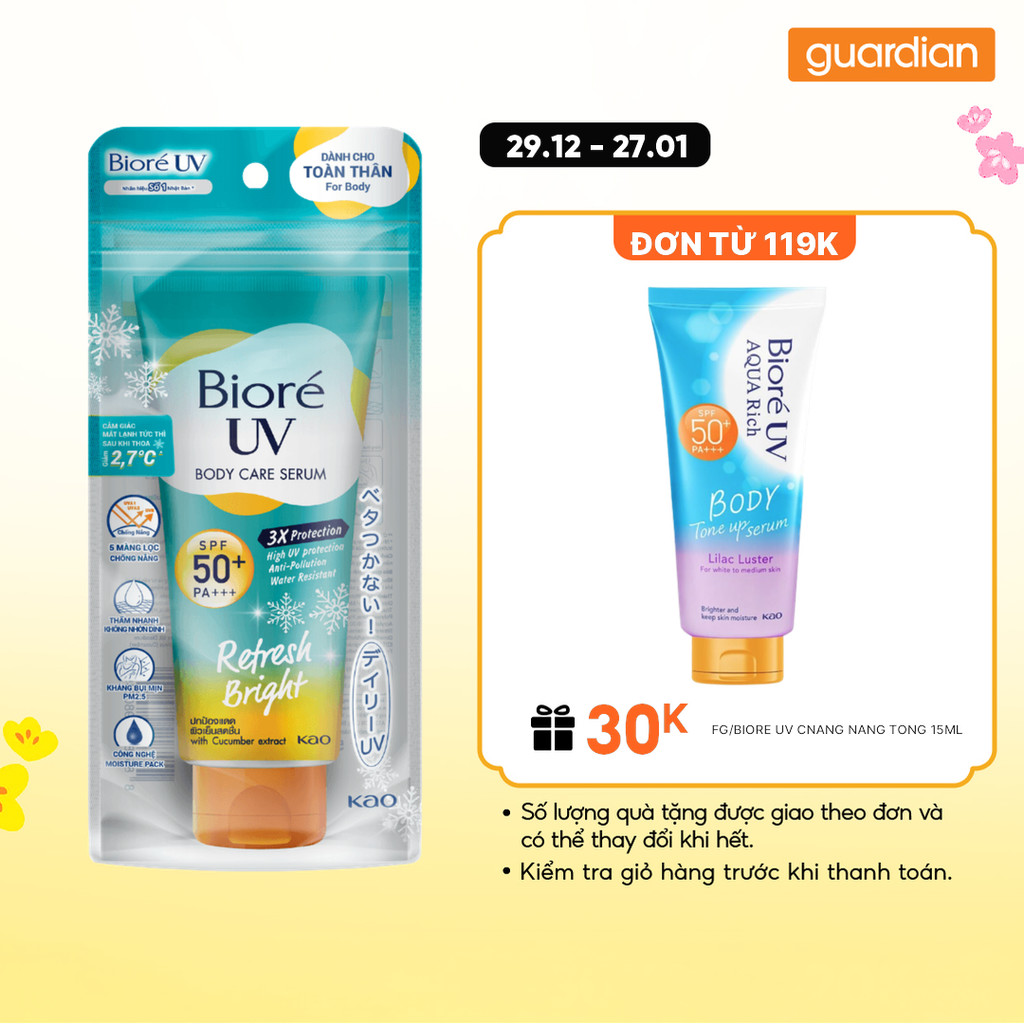 Serum Chống Nắng Dưỡng Thể Mát Lạnh Biore UV SPF50+/PA+++ 50ml