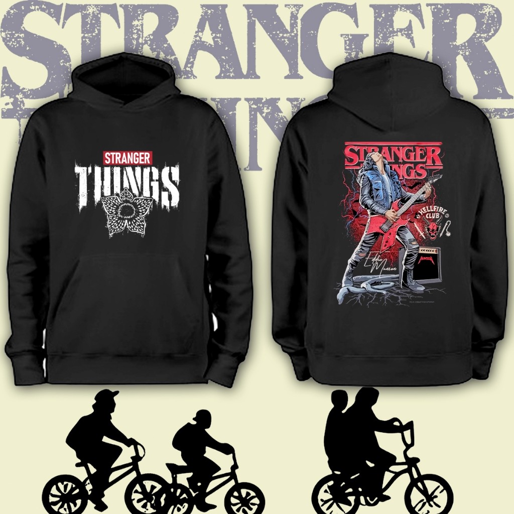 Yb Netflix Stranger Things Season 5 Demogorgon Anime Áo Unisex Dài Tay