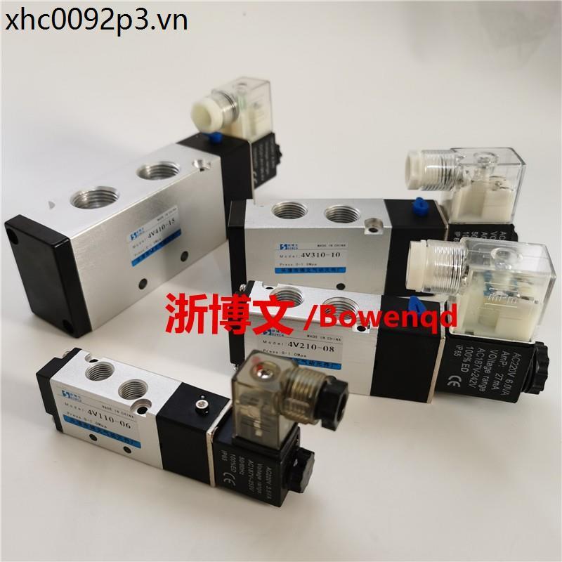 Van điện từ 4V210-08 4V310-10 08 4V410-15 AC220V DC24V Van kiểm tra