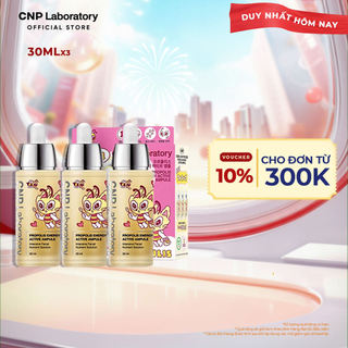   CNP Laboratory Official  Set 3 Tinh chất phục hồi da keo ong CNP PROPOLIS ENERGY ACTIVE AMPULE SET 30ml 