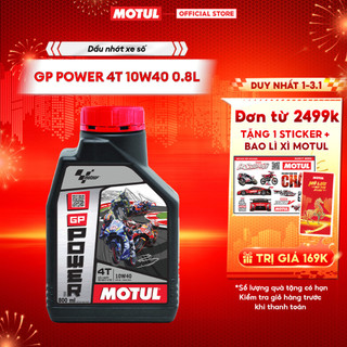  Dầu nhớt xe máy MOTUL GP POWER 4T 10W40 0.8L 
