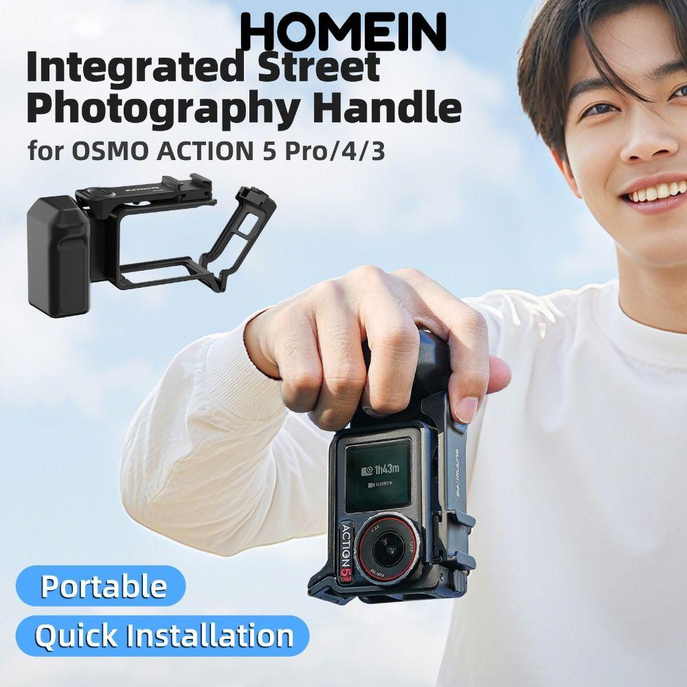 HOMEIN Xplorer Grip Kit Khung máy ảnh, Nút chụp nhanh Tay cầm máy ảnh, Nhựa nhẹ có giày lạnh Lồng th