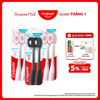  Combo 6 Bàn chải Colgate Gentle Cushion Clean lông chải siêu dày tạo bọt mịn 