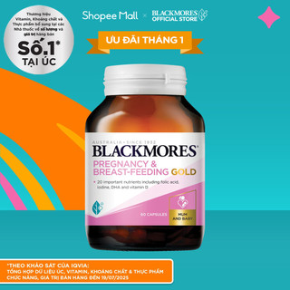  Vitamin Tổng Hợp Cho Bà Bầu và Mẹ Cho Con Bú Blackmores Pregnancy & Breast-Feeding Gold Lọ 60 Viên 
