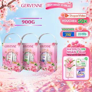   Hộp quà 2026  Sữa tắm trắng da hương nước hoa Gervenne 450g   900g  Tặng mùi ngẫu nhiên  