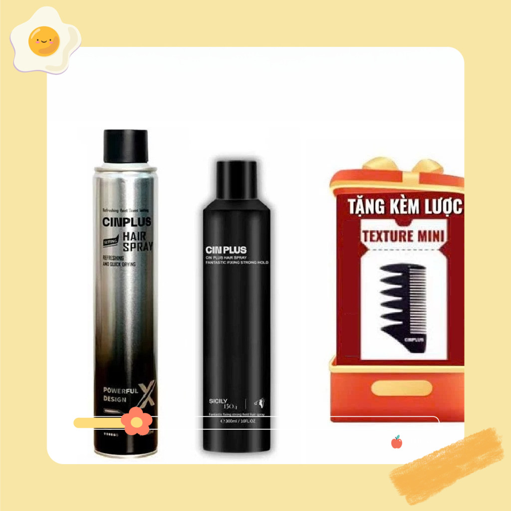 [HÀ NỘI] GÔM CINPLUS | Gôm Tạo Kiểu Tóc, Cố Định Nếp Tóc CINPLUS 300ml - Hàng Cao Cấp